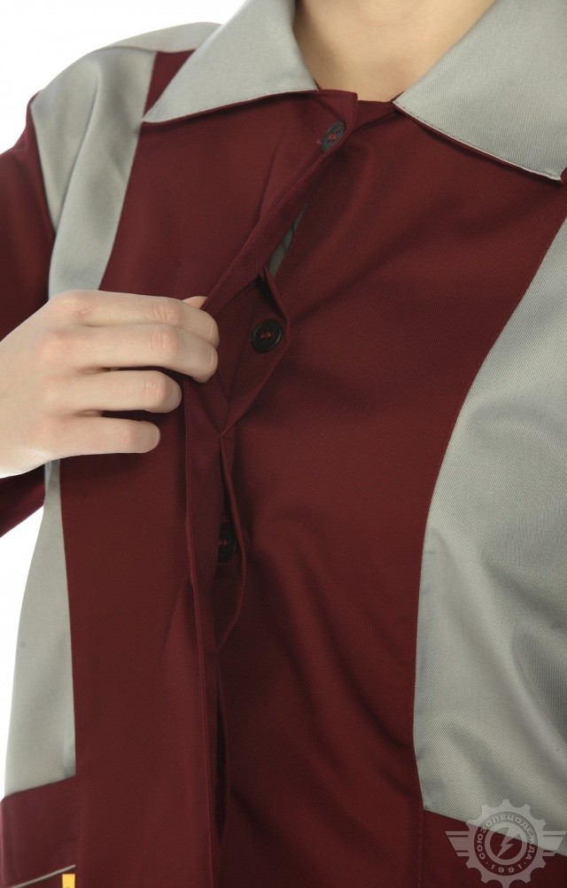 65527 Костюм "Эксперт-2" женский бордовый  Летняя спецодежда  размер 56-58/170-176  - Вид №12