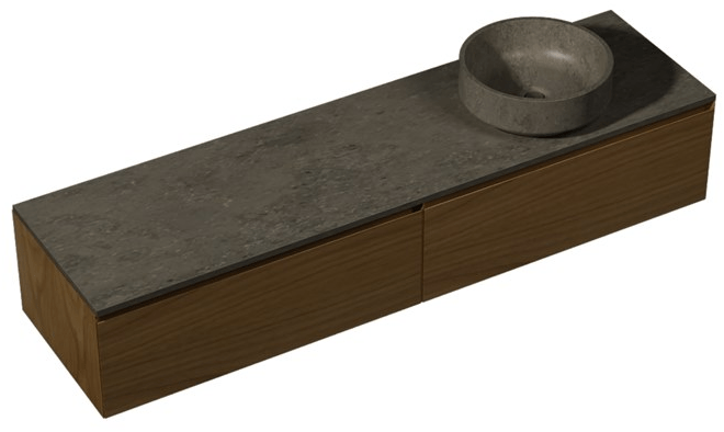 L'ANTIC COLONIAL Подвесная тумба под умывальник из натурального камня и дерева Karon sun-id-1370483 - Вид №2