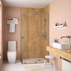 87562 SALGAR Душевая панель ATLAS африканский дуб на заказ от 1001 до 1219 мм