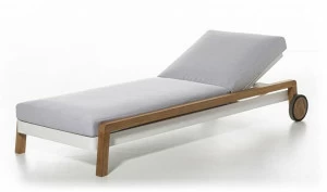 Gervasoni Тканевый садовый лежак на колесиках Gervasoni outdoor