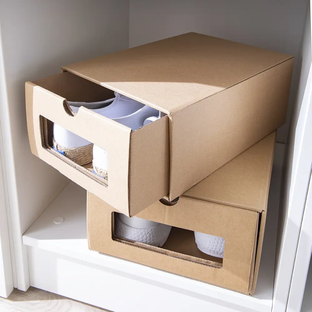 Коробка для обуви Spaceo 21x12x30 см картон 2 шт STLM-2196256 - Вид №9