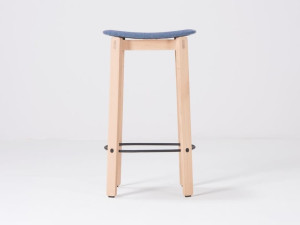 Тканевый барный стул с подставкой для ног