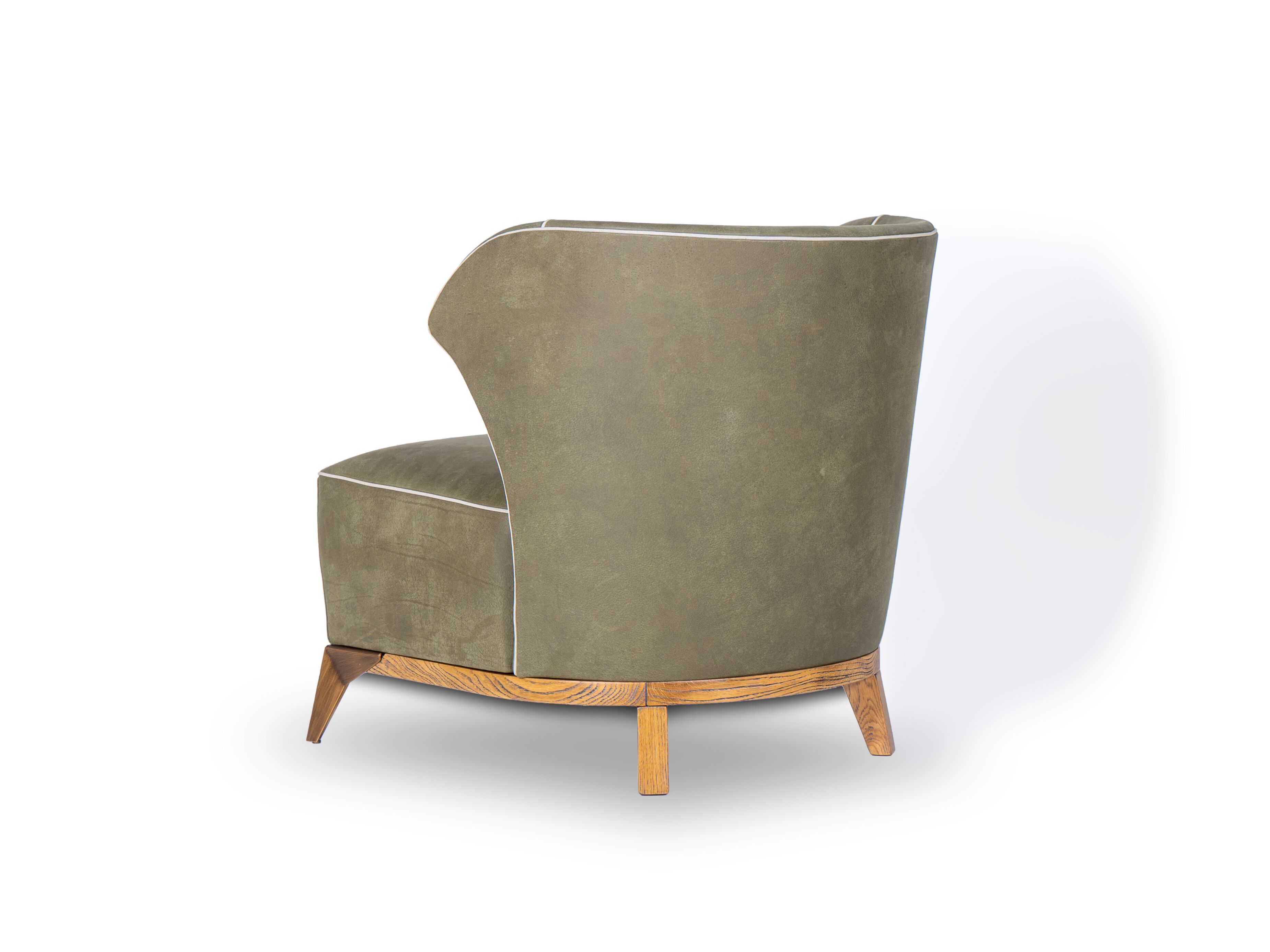 Дикий кожаный стул Mantellassi 1926 Agostina ARCH-00040728 - Вид №4