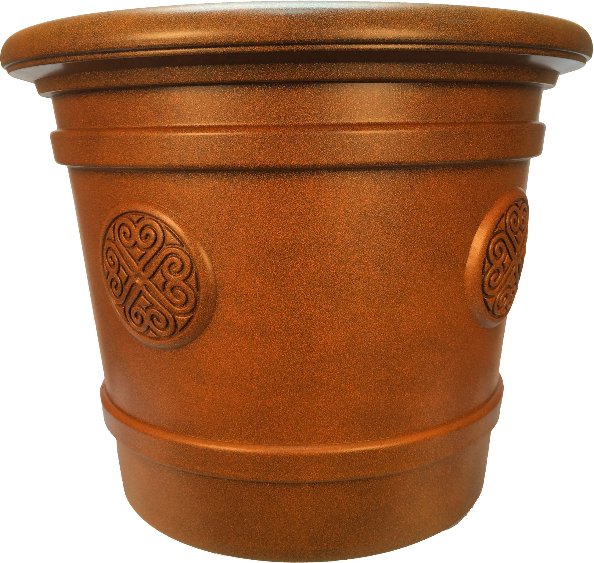 Е 81-6 Горшок-кашпо для цветов Medallion d=50 40 Л. Е81-6 Оранжевый Цветочная коллекция 