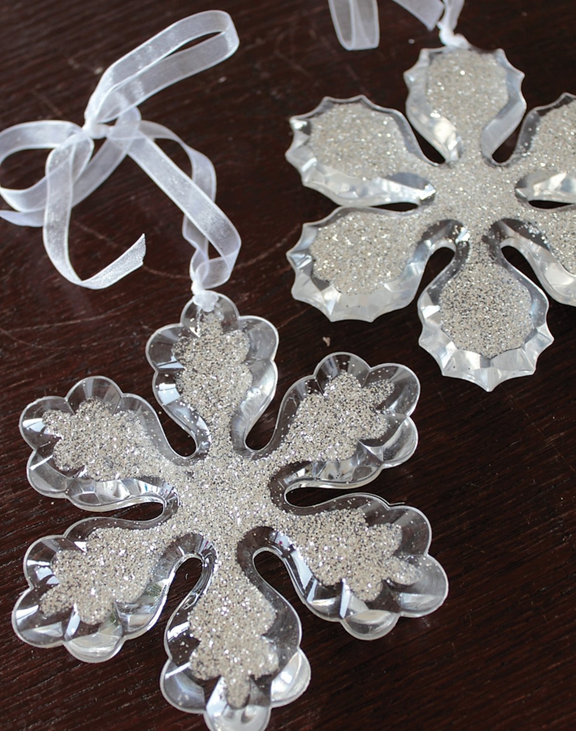 1367 000 a3 Декоративная снежинка, акрил, Ø 10 см, 2 шт., Прозрачная H-andreas  - Вид №6
