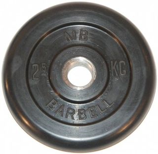 Диск обрезиненый черный mb barbell mb31-2,5 MB Barbell sun-id-2067791 - Вид №1