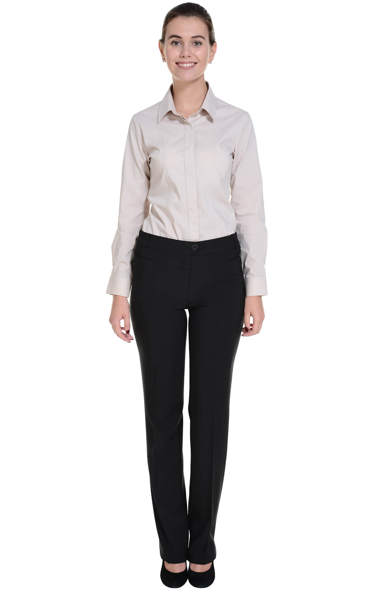 62499 Рубашка женская  beige El-Risto  Корпоративная одежда  размер 44 (M)  - Вид №9