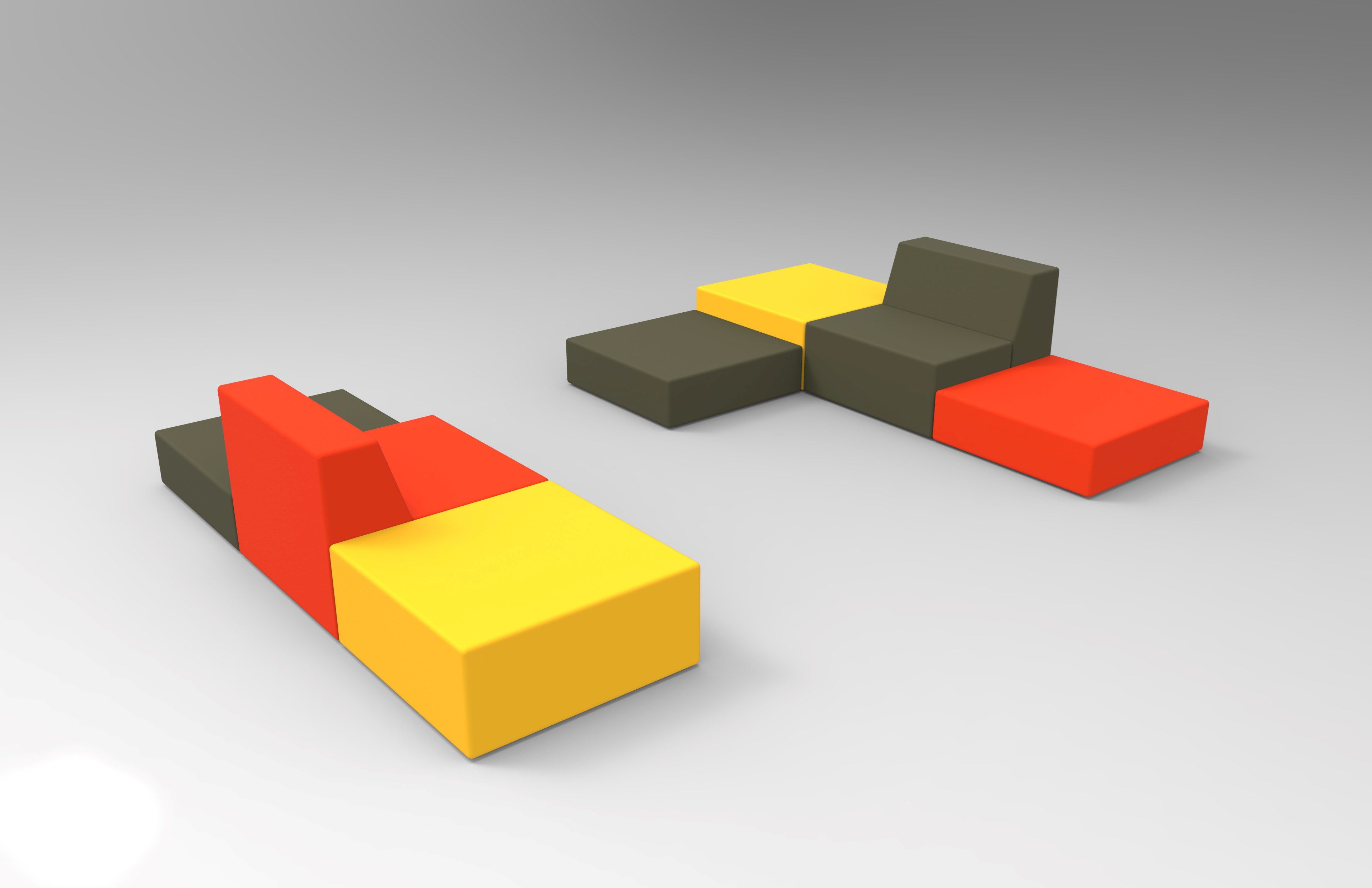 Квадратный пуф из пены QM Quinze & Milan Rpbw ARCH-00046555 - Вид №2