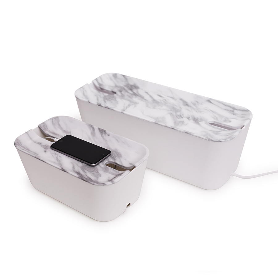 240107 Органайзер для проводов hideaway большой белый-серый Bosign  - Вид №3