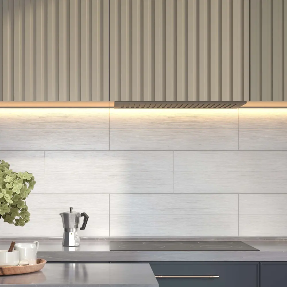 Плитка настенная Kerama Marazzi Сигма 20x60 см 1.2 м² матовая цвет белый полосы STLM-2046377
