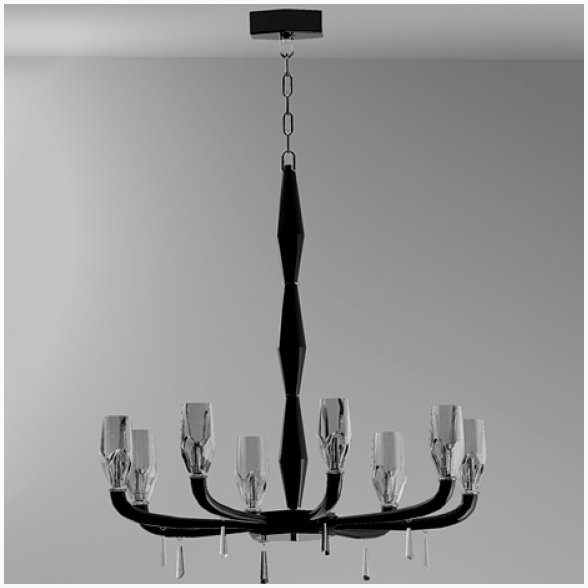De Majo FLUTE K6 0FLUT0K06 nero люстра потолочная 95329 - Вид №1