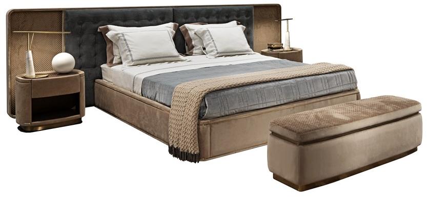 Visionnaire Кровать из мягкой ткани с тафтинговым изголовьем sun-id-1469611 - Вид №2