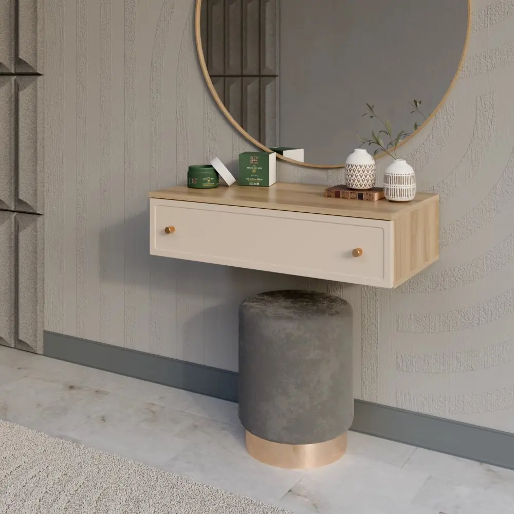 Консоль KONSENSA Лион Амьен 80x20x41.7 см ЛДСП цвет бежевый STLM-2045984