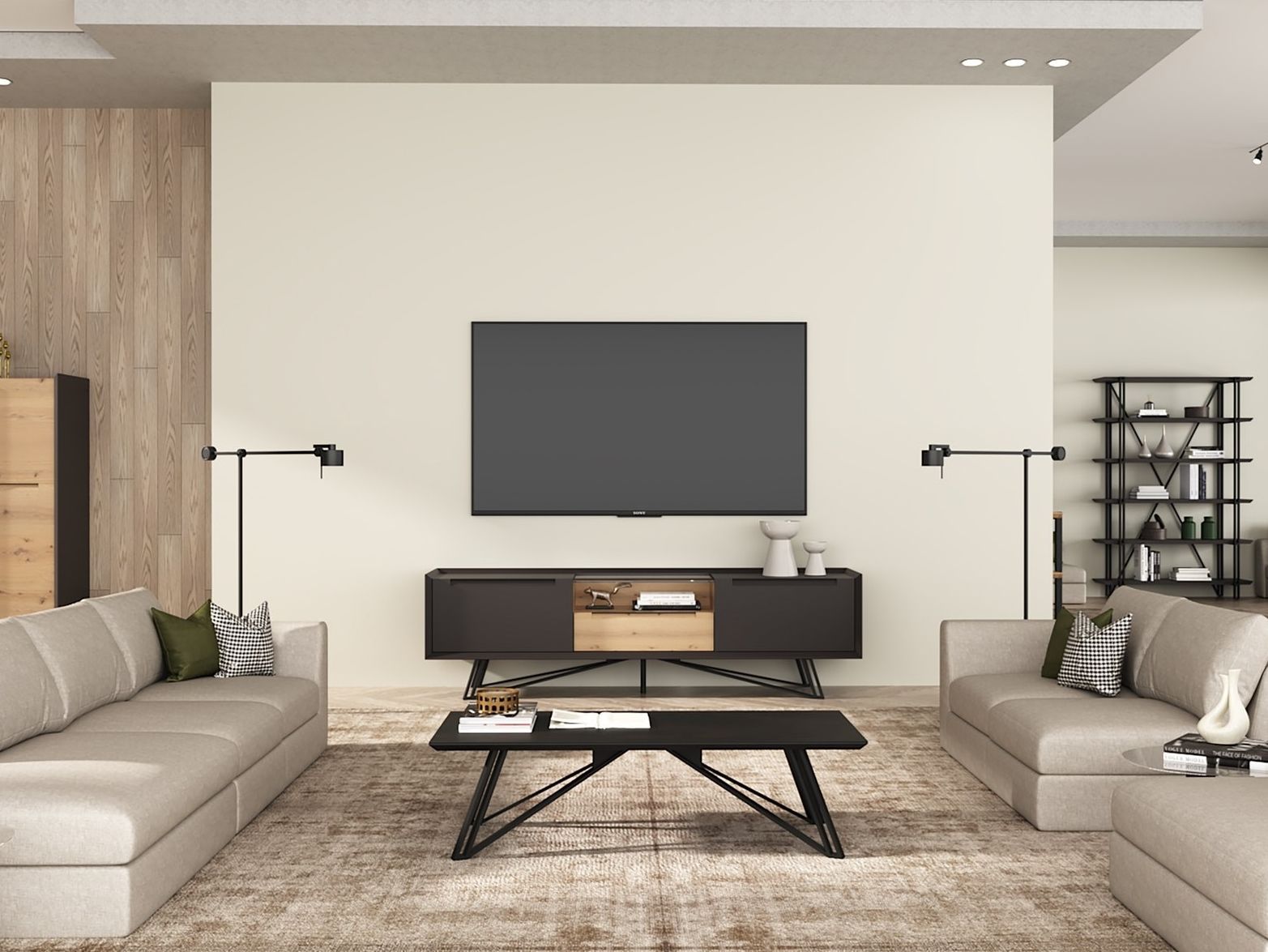 Деревянный шкаф для телевизора с ящиками animovel Тайга ARCH-00093852 - Вид №4