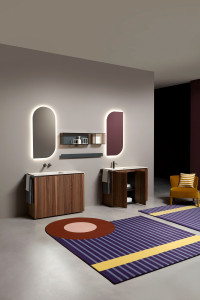 Напольный умывальник с дверцами