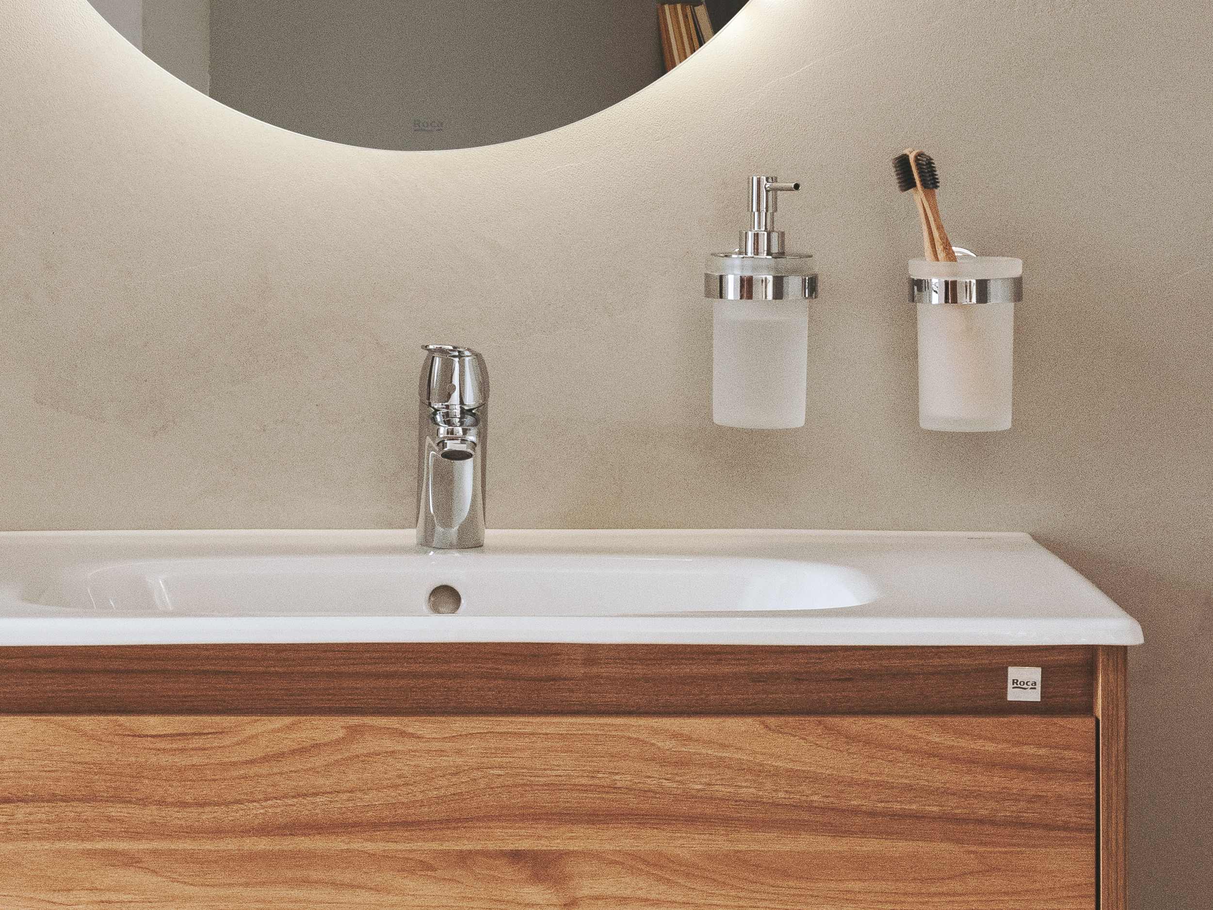 Диспенсер для мыла из стекла и металла Roca Compas ARCH-00083081 - Вид №5