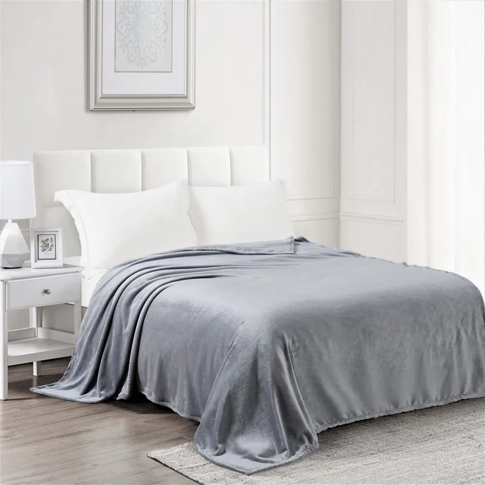 Плед 150x200 см микрофибра цвет серый Santreyd Плед Микрофибра STLM-2079830 - Вид №4