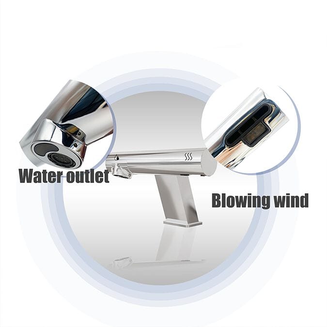 Инфракрасный кран для общественных туалетов с воздушными полотенцами Fontana Showers синий Синий ARCH-00133114 - Вид №5