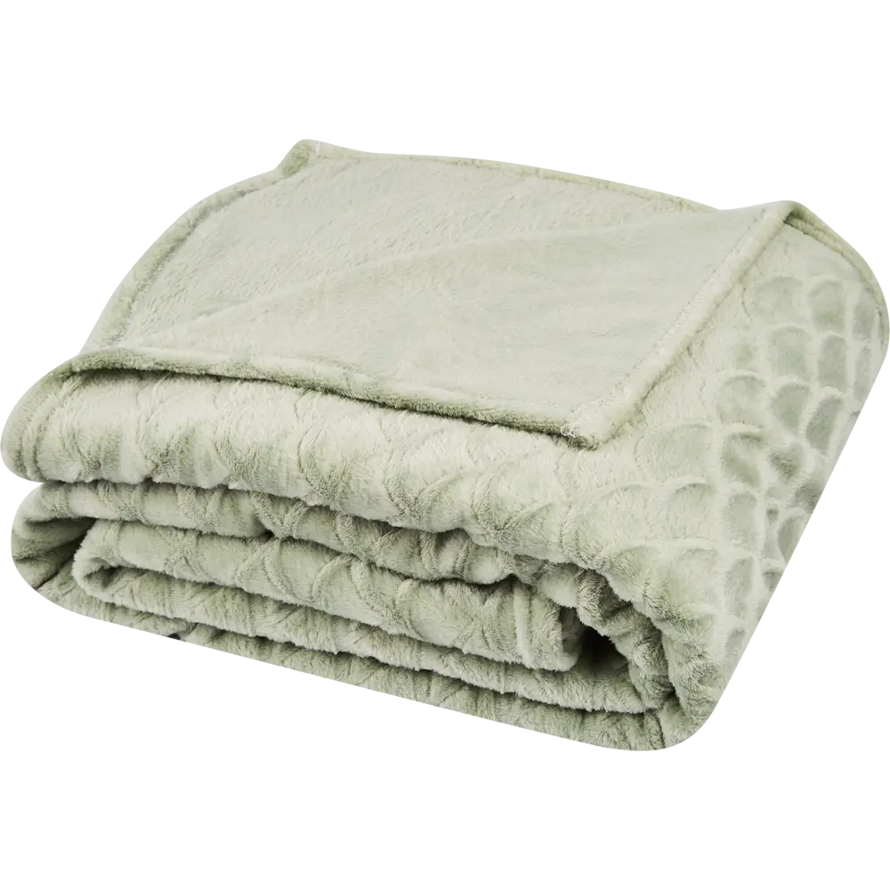 Плед Aglae 180x200 см фланель цвет зеленый Ardenza Весеннее промо STLM-2077672 - Вид №2