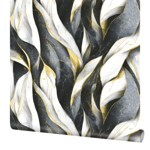 ELYSIUM Каменный цветок - флизелиновые обои с абстрактным узором в синих тонах 89389970