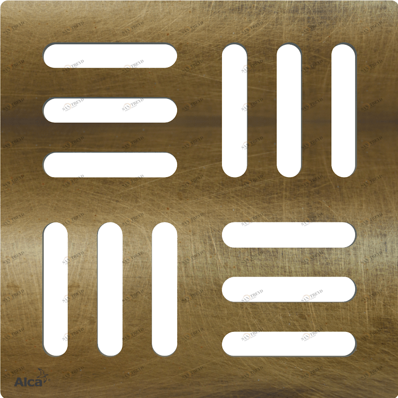 Дизайновая решетка 102×102 мм бронза-антик ALCAPLAST MPV001ANTIC