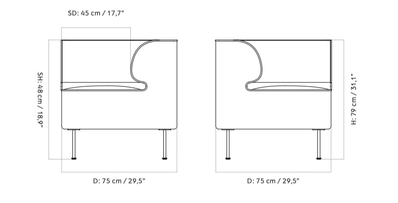Угловой модуль для секционного дивана Audo Copenhagen Eave ARCH-00122450 - Вид №13