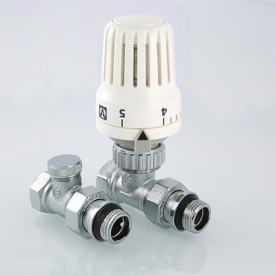 VT.046.N.04 Комплект терморегулируюшего оборудования для радиатора прямой Valtec 1/2"  - Вид №1