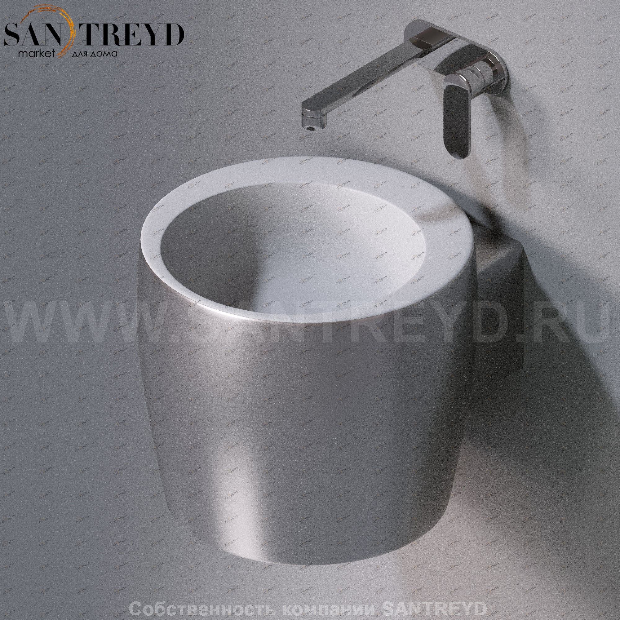 L102T0R0V1.351 Подвесная раковина настенная круглая A. e T. Italia SPOT AeT ITALIA TOTEM