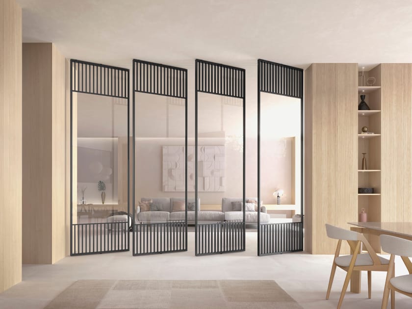 Синхронизированная система зависания из стекла и алюминия BARAUSSE стеклянные и алюминиевые двери ARCH-00103616