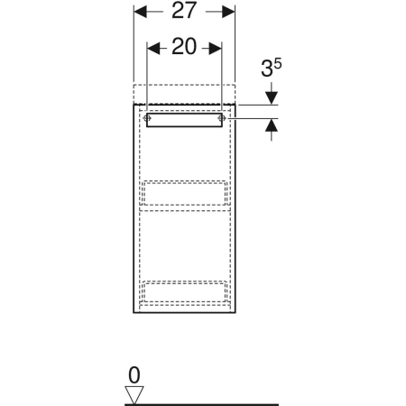 808527000 Geberit Renova Comfort Seitenschrank mit einer Tür Geberit  - Вид №3