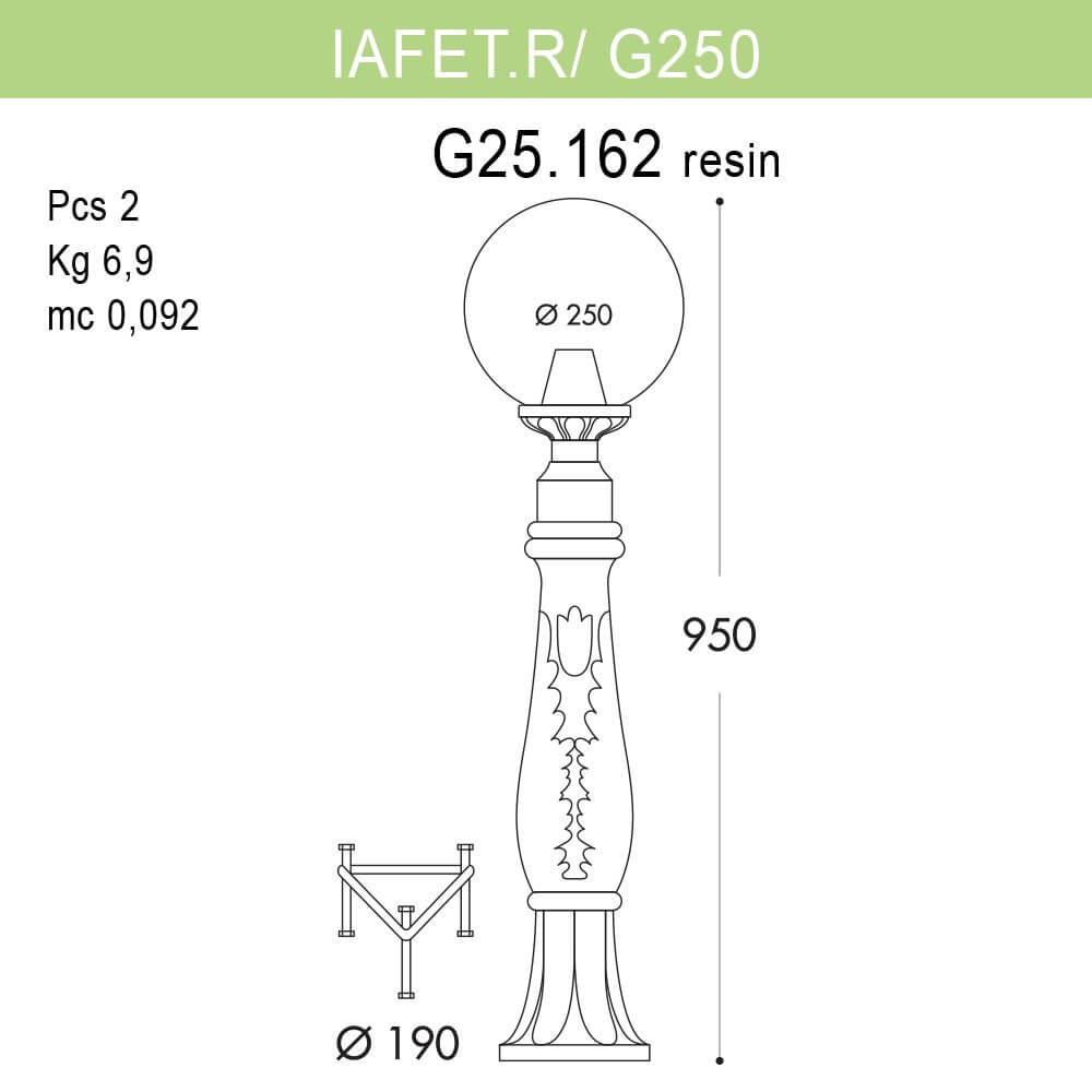 Уличный светильник Fumagalli Iafaetr/G250 G25.162.000.WYE27 FUMAGALLI ФОНАРЬ 190435 Белый  - Вид №1