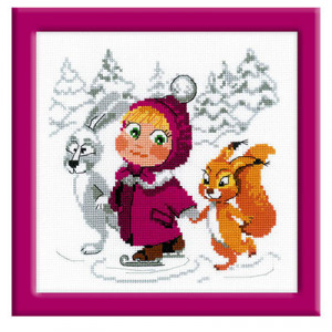 1567 Набор для вышивания Праздник на льду 18 х 18 см RIOLIS Сотвори Сама