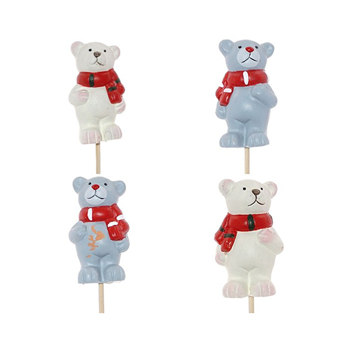 261095 Фигурка декоративная на палочке "Медвежонок" 3.6 х 3 х 26 см РЕМЕКО 