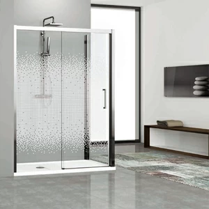 Душевой уголок 150x90 KUADRA 2P+F Novellini KUADRA с принтом Ravenna