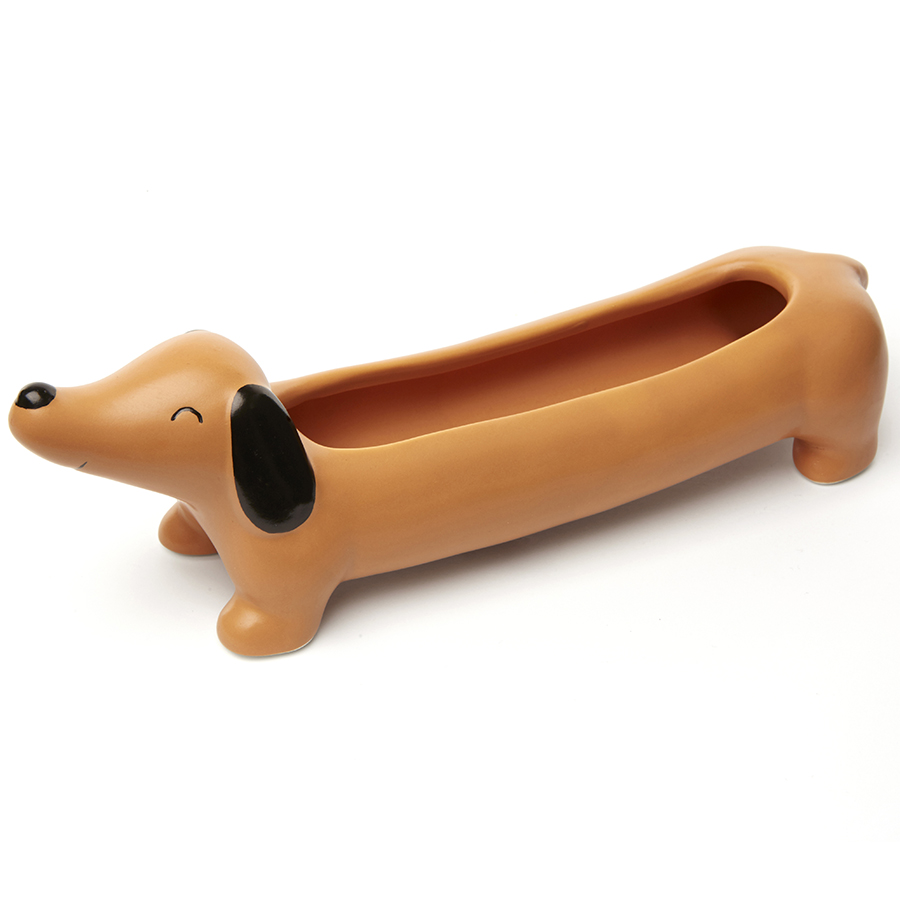 PL17 Кашпо daisy the dachshund Kikkerland 