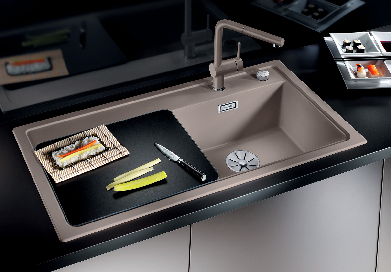 523944 Кухонная мойка Blanco Zenar XL 6 S чаша справа антрацит  Blanco Zenar Антрацит