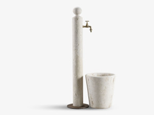 Травертин садовый питьевой фонтанчик