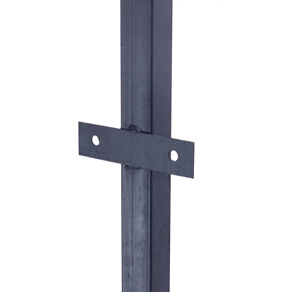 Столб для забора с ушами 2.4 м квадратный 40x40 мм чёрный Santreyd STLM-2102359 - Вид №2