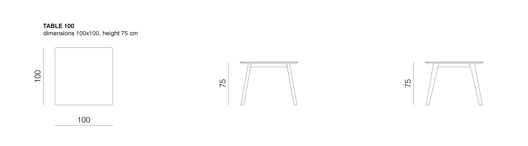 Квадратный стол из массива дерева prostoria Monk ARCH-00052732 - Вид №3