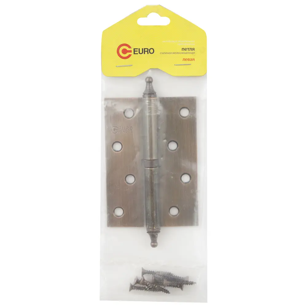 Петля стальная левая 102x75x2,5 мм Euro, медь (AC), с колпачком Santreyd STLM-2199916 - Вид №2