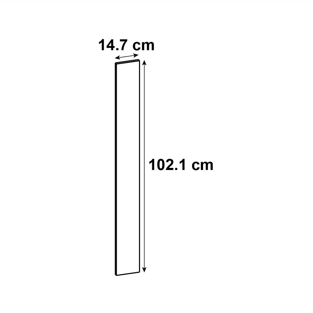 Фасад для кухонного шкафа Фатеж 14.7x102.1 см Delinia ID ЛДСП цвет белый STLM-2175812 - Вид №8