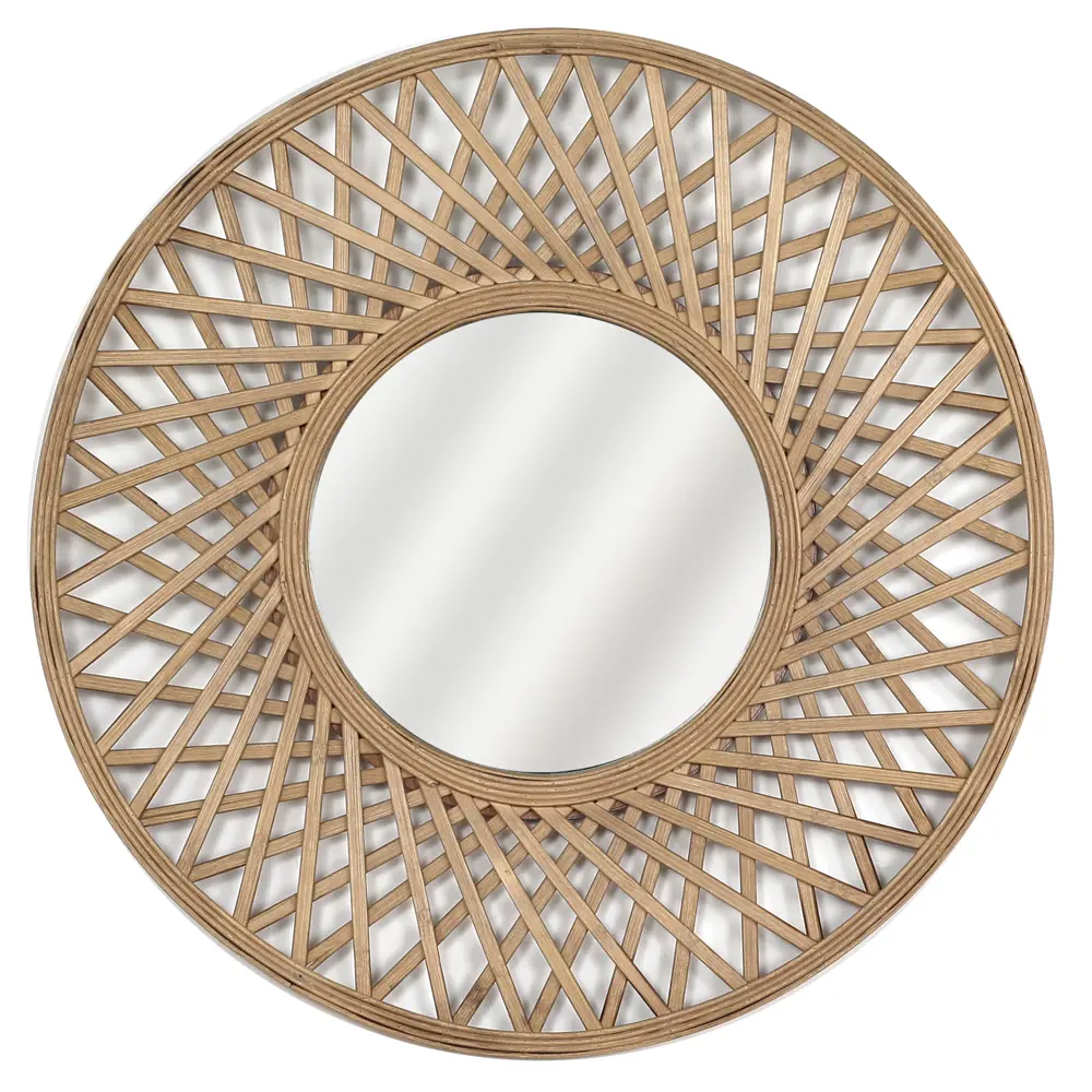 Зеркало декоративное KREAFORTA Rosace круглое D60 см бамбук цвет коричневый STLM-2119537 - Вид №1