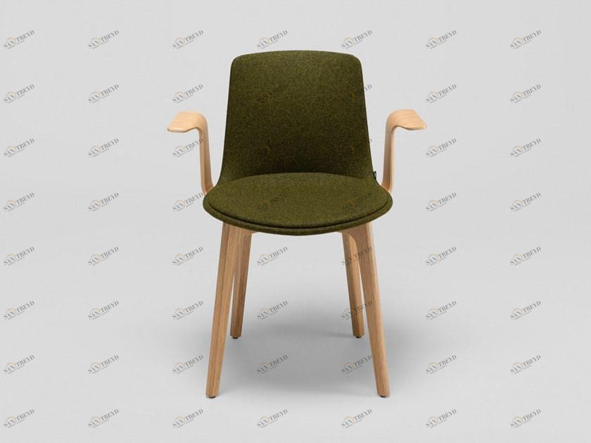 ENEA Стул с подлокотниками из дерева и ткани Lottus wood sun-id-1465393