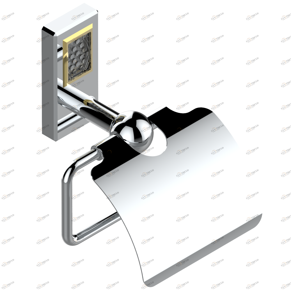 A2B-538AC Бумагодержатель с крышкой настенный Thg-paris Metropolis с рукоятками Хром/золото A2B-538AC CAT.A