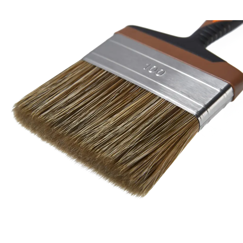 Кисть плоская для лаков и антисептиков 100 мм DILWIS синтетическая щетина STLM-2054727 - Вид №1