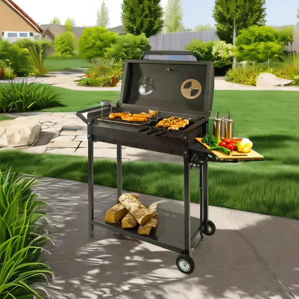 Мангал-Барбекю Дачный сезон Кёльн К-60 102x48x92 см сталь черный Santreyd STLM-2148089 - Вид №5