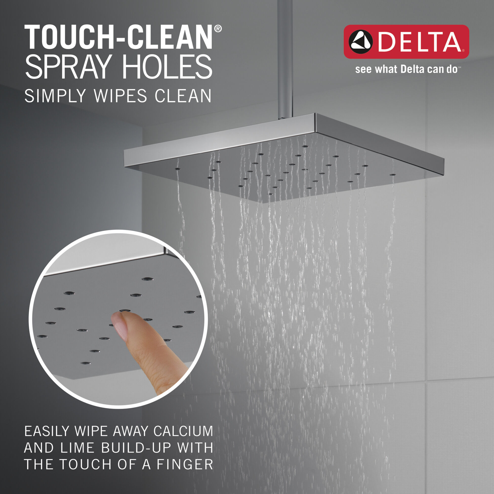 52161-SS H2Okinetic® одинарная душевая лейка с UltraSoak ™ Delta Faucet Universal Showering Нержавеющая сталь  - Вид №3