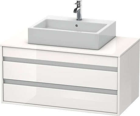 KT665505353 Тумбочка подвесная Ketho #KT6655 1000 x 550 мм Каштан темный, декор Duravit - Вид №2
