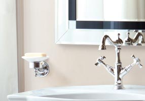 Gentry Home Настенный керамический подстаканник Kent Никель GH102431 - Вид №1