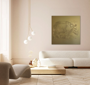 Алюминиевая гравюра на дереве